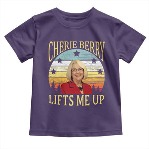 Cherie Berry Lifts Me Up Toddler T Shirt Retro Vintage Elevator Tribute Funny NC Meme TS02 Purple Print Your Wear
