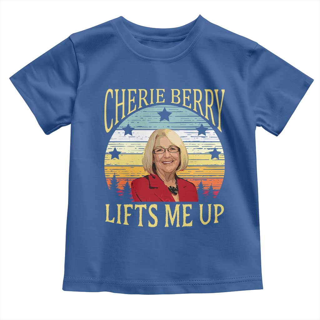 Cherie Berry Lifts Me Up Toddler T Shirt Retro Vintage Elevator Tribute Funny NC Meme TS02 Royal Blue Print Your Wear