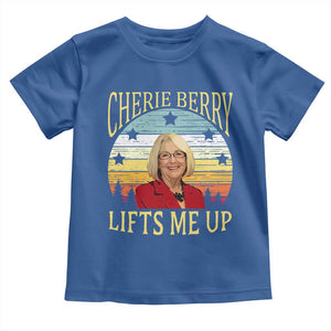 Cherie Berry Lifts Me Up Toddler T Shirt Retro Vintage Elevator Tribute Funny NC Meme TS02 Royal Blue Print Your Wear
