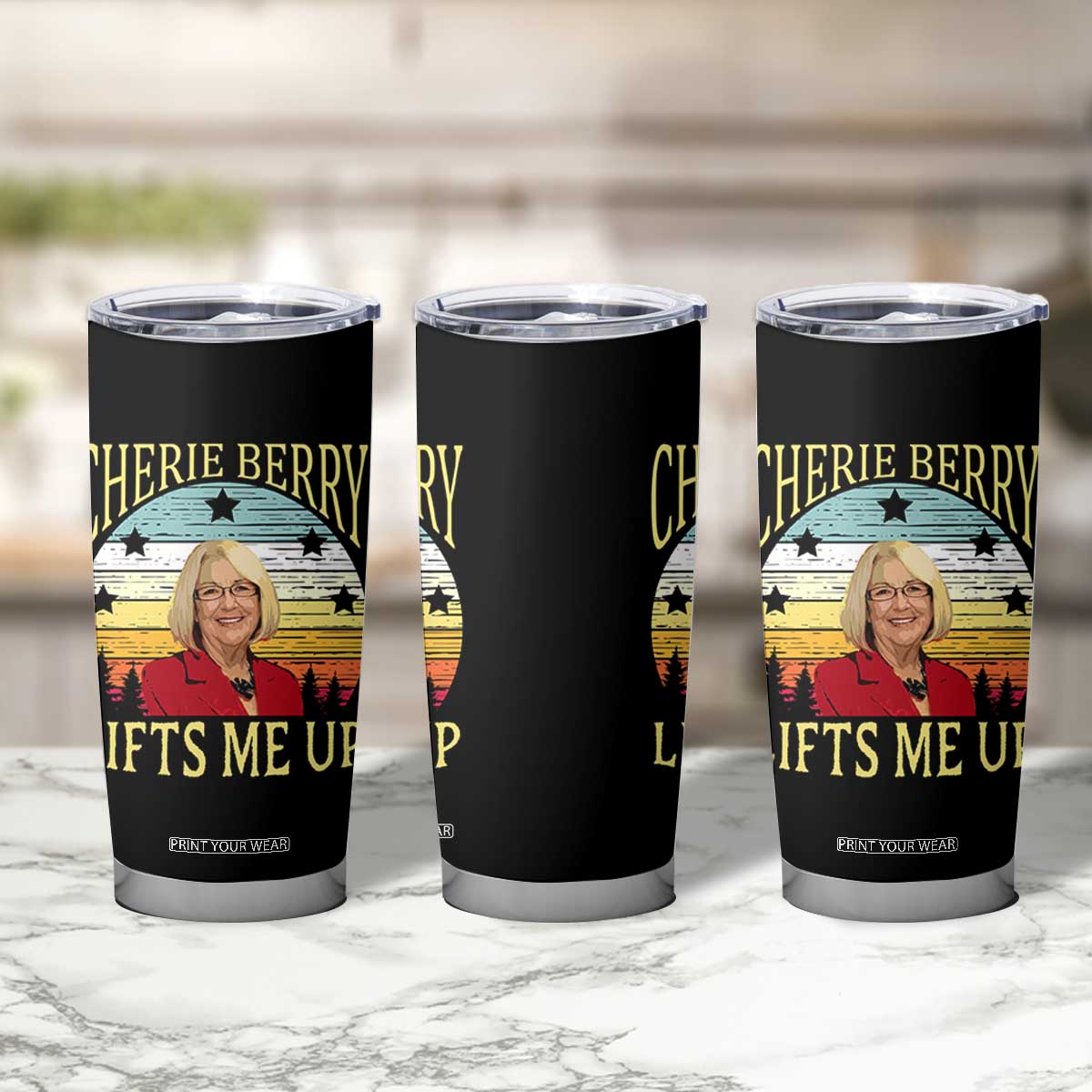 Cherie Berry Lifts Me Up Tumbler Cup Retro Vintage Elevator Tribute Funny NC Meme TS02 Print Your Wear