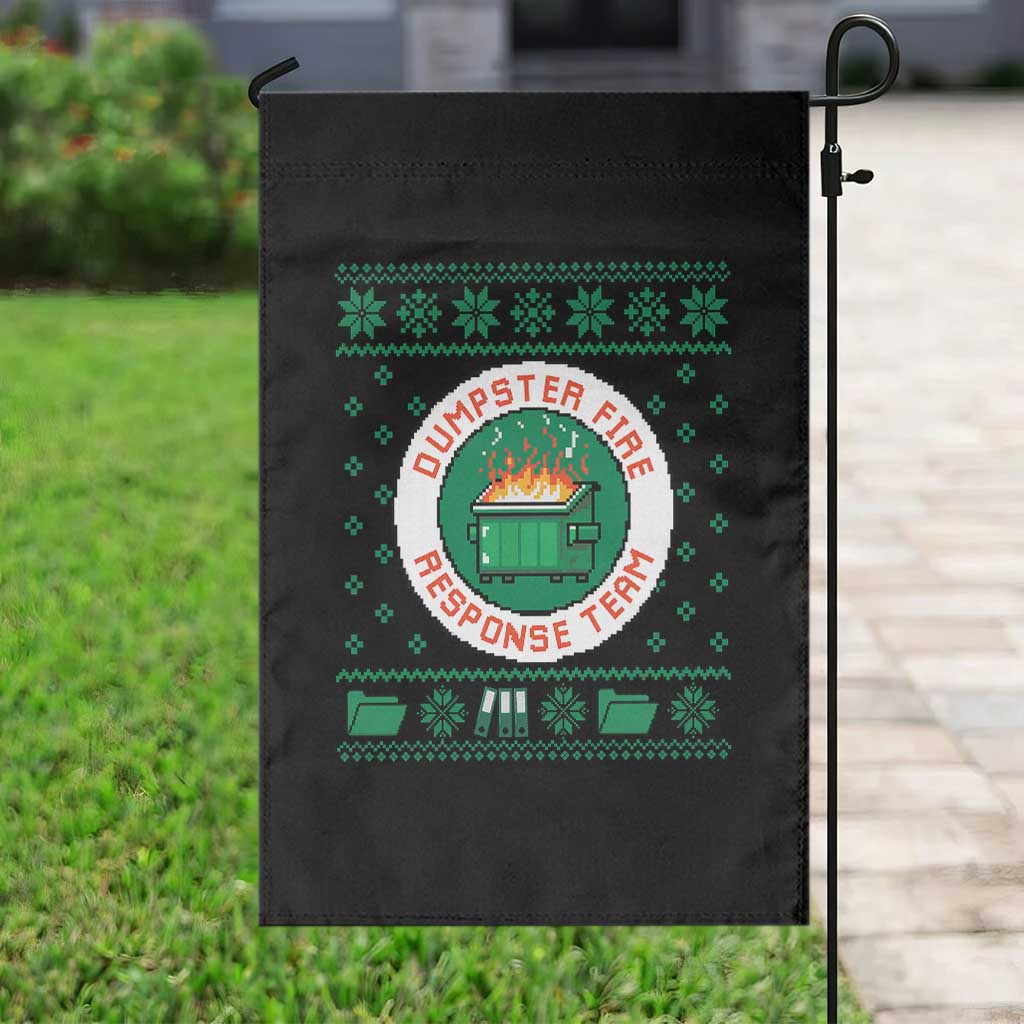 Funny Dumpster Fire Response Team Garden Flag Office Party Holiday Chaos Humor TS02 Print Your Wear