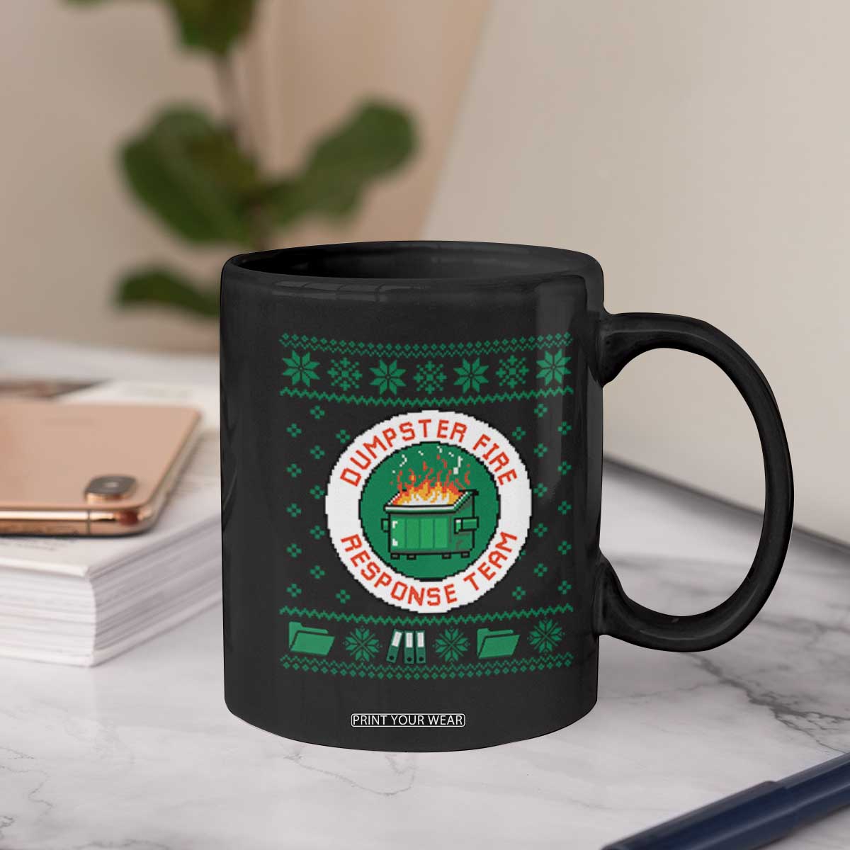 Funny Dumpster Fire Response Team Coffee Mug Office Party Holiday Chaos Humor TS02 Print Your Wear