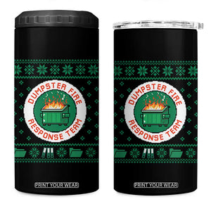 Funny Dumpster Fire Response Team 4 in 1 Can Cooler Tumbler Office Party Holiday Chaos Humor TS02 One Size: 16 oz Black Print Your Wear