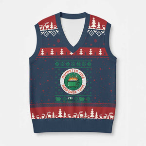 Funny Dumpster Fire Response Team V-Neck Knit Sweater Vest Office Party Holiday Chaos Humor TS02 Navy Red Print Your Wear