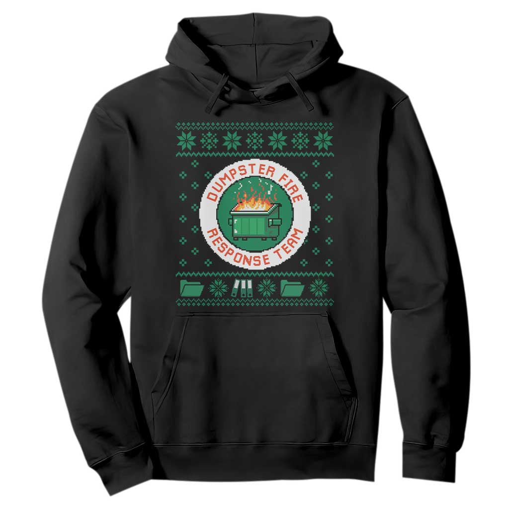 Funny Dumpster Fire Response Team Hoodie Office Party Holiday Chaos Humor TS02 Black Print Your Wear