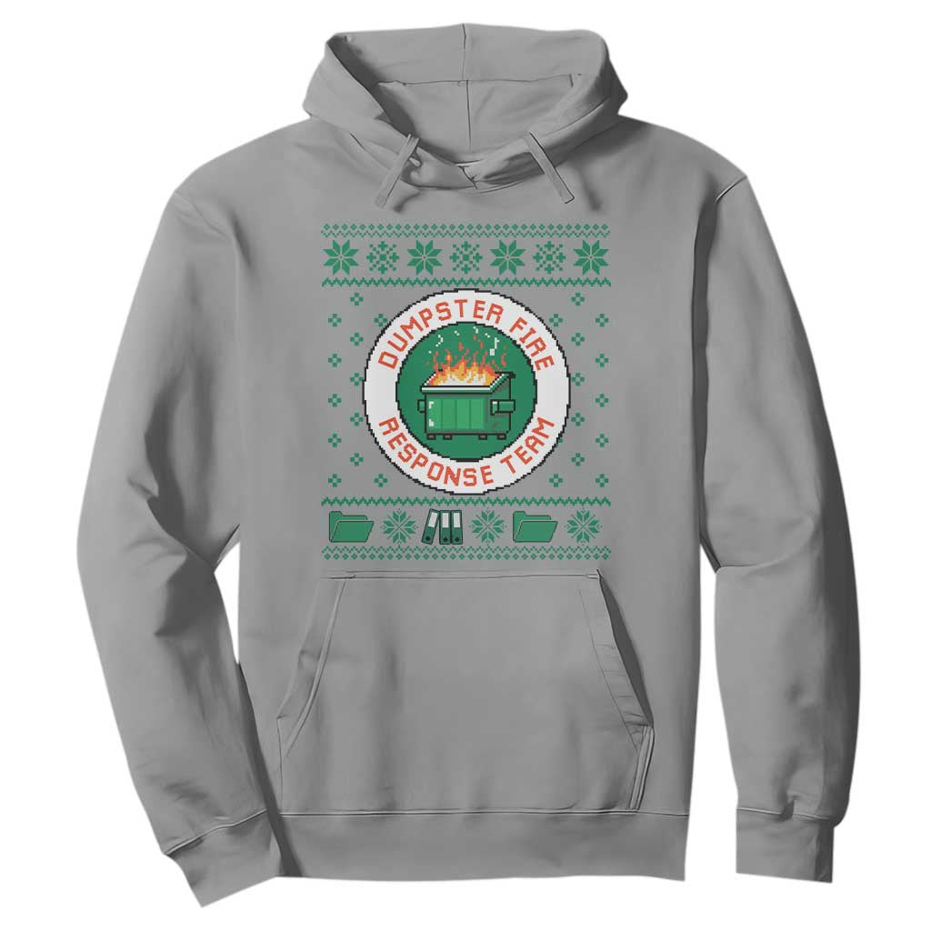 Funny Dumpster Fire Response Team Hoodie Office Party Holiday Chaos Humor TS02 Sport Gray Print Your Wear