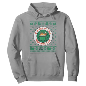 Funny Dumpster Fire Response Team Hoodie Office Party Holiday Chaos Humor TS02 Sport Gray Print Your Wear