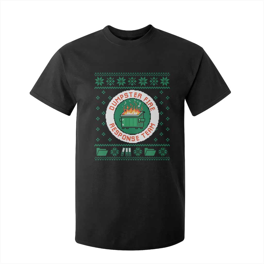 Funny Dumpster Fire Response Team T Shirt For Kid Office Party Holiday Chaos Humor TS02 Black Print Your Wear