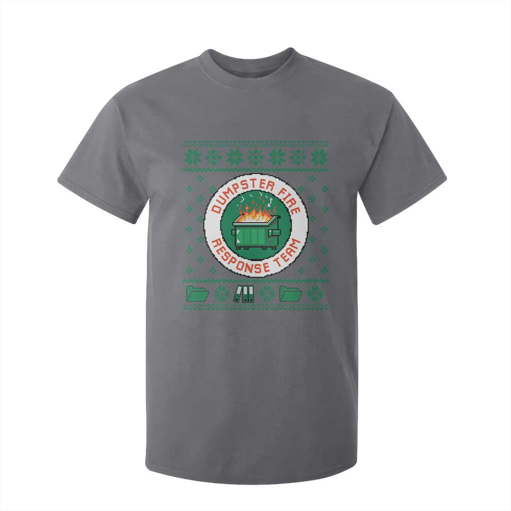 Funny Dumpster Fire Response Team T Shirt For Kid Office Party Holiday Chaos Humor TS02 Charcoal Print Your Wear