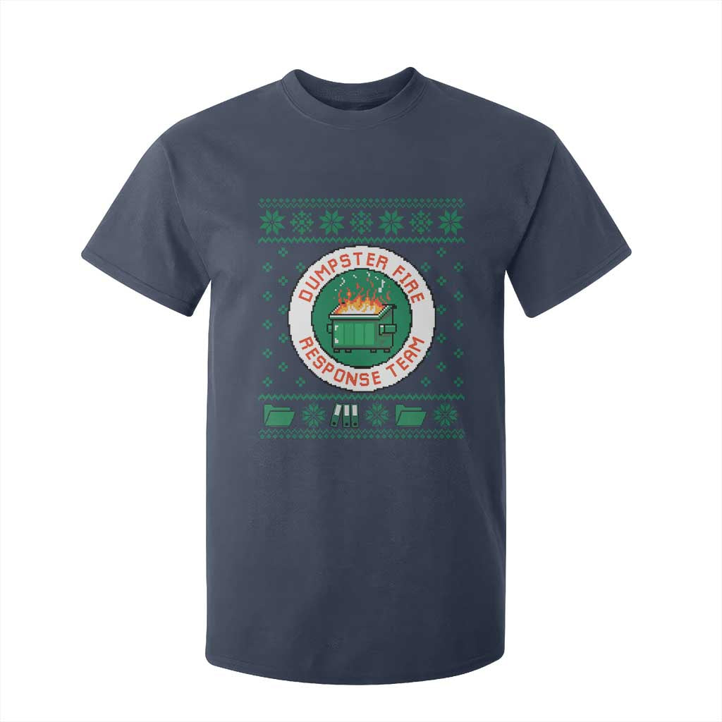Funny Dumpster Fire Response Team T Shirt For Kid Office Party Holiday Chaos Humor TS02 Navy Print Your Wear