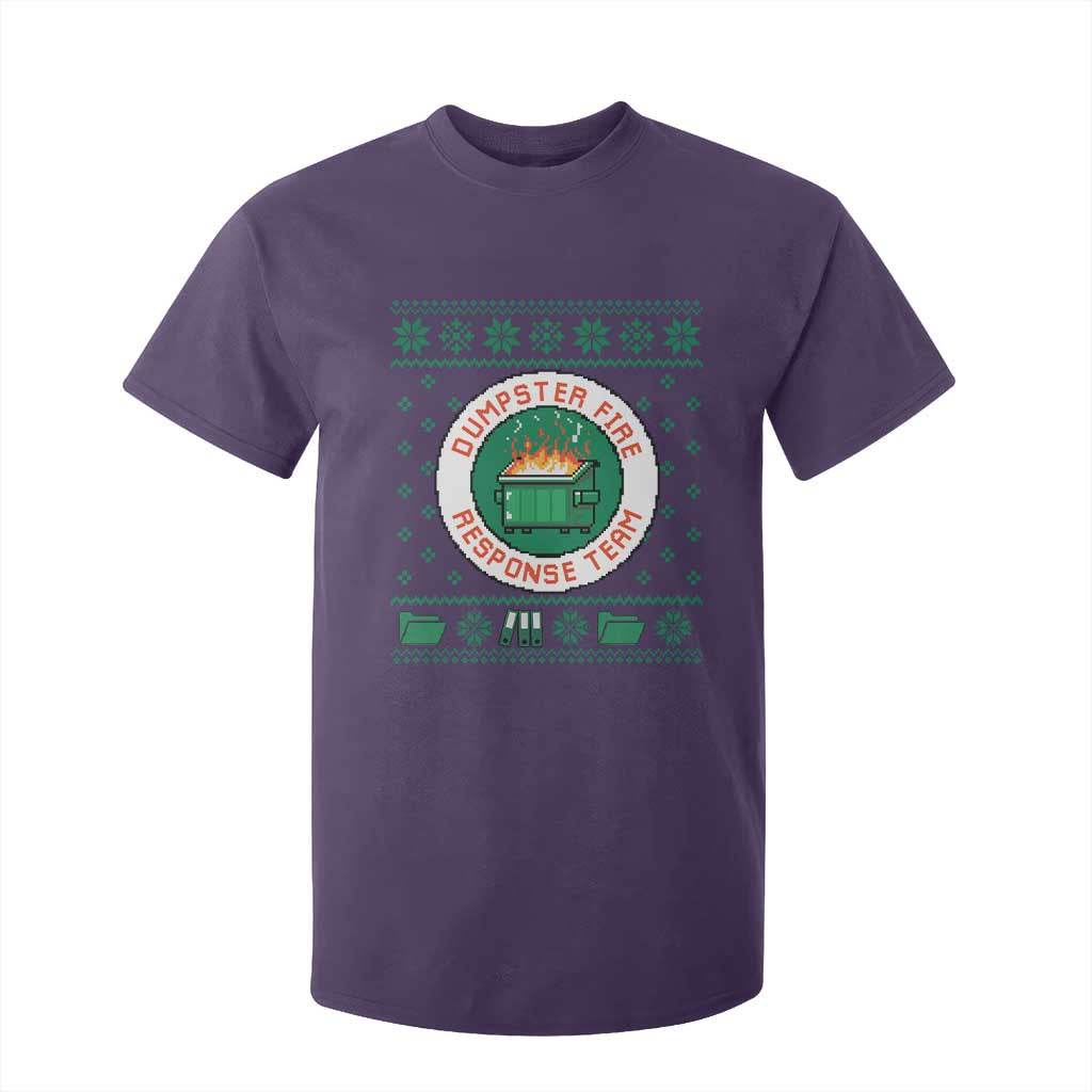Funny Dumpster Fire Response Team T Shirt For Kid Office Party Holiday Chaos Humor TS02 Purple Print Your Wear