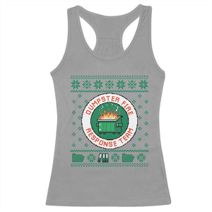 Funny Dumpster Fire Response Team Racerback Tank Top Office Party Holiday Chaos Humor TS02 Sport Gray Print Your Wear