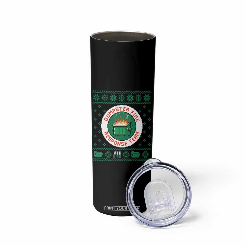 Funny Dumpster Fire Response Team Skinny Tumbler Office Party Holiday Chaos Humor TS02 Print Your Wear