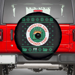 Funny Dumpster Fire Response Team Spare Tire Cover Office Party Holiday Chaos Humor TS02 Black Print Your Wear