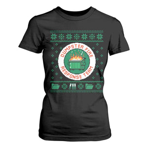 Funny Dumpster Fire Response Team T Shirt For Women Office Party Holiday Chaos Humor TS02 Black Print Your Wear