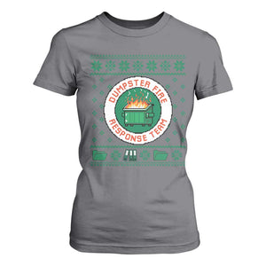 Funny Dumpster Fire Response Team T Shirt For Women Office Party Holiday Chaos Humor TS02 Charcoal Print Your Wear