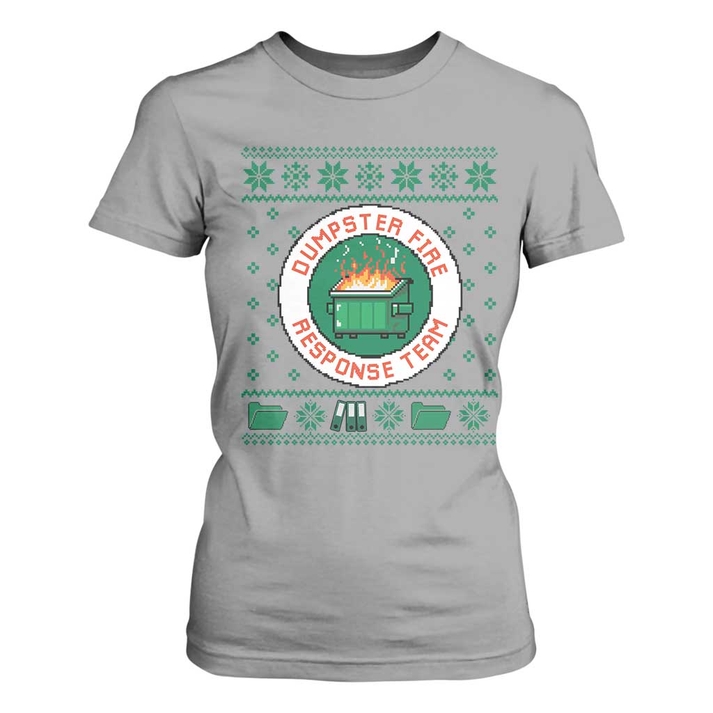 Funny Dumpster Fire Response Team T Shirt For Women Office Party Holiday Chaos Humor TS02 Sport Gray Print Your Wear