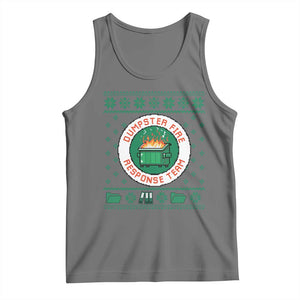 Funny Dumpster Fire Response Team Tank Top Office Party Holiday Chaos Humor TS02 Black Heather Print Your Wear