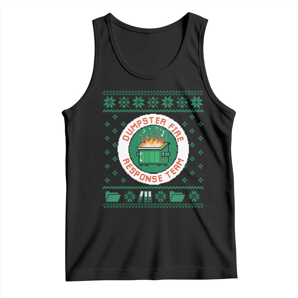 Funny Dumpster Fire Response Team Tank Top Office Party Holiday Chaos Humor TS02 Black Print Your Wear