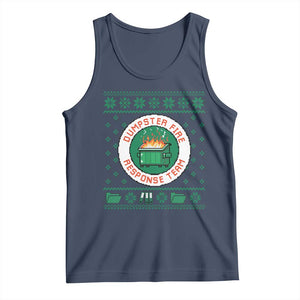 Funny Dumpster Fire Response Team Tank Top Office Party Holiday Chaos Humor TS02 Navy Print Your Wear