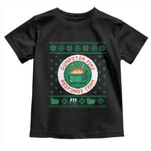 Funny Dumpster Fire Response Team Toddler T Shirt Office Party Holiday Chaos Humor TS02 Black Print Your Wear