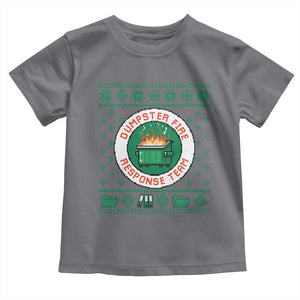 Funny Dumpster Fire Response Team Toddler T Shirt Office Party Holiday Chaos Humor TS02 Charcoal Print Your Wear