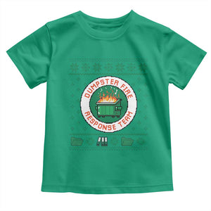 Funny Dumpster Fire Response Team Toddler T Shirt Office Party Holiday Chaos Humor TS02 Irish Green Print Your Wear