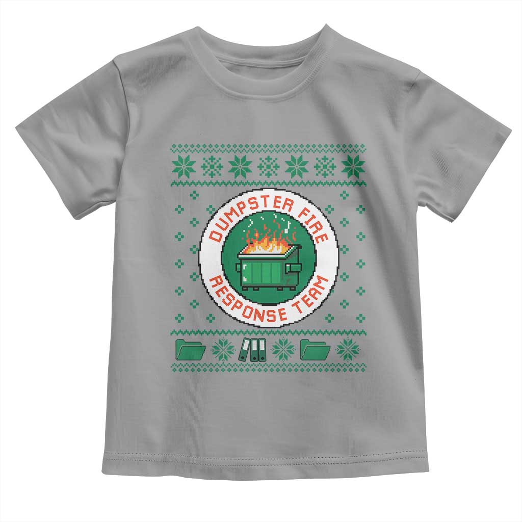 Funny Dumpster Fire Response Team Toddler T Shirt Office Party Holiday Chaos Humor TS02 Sport Gray Print Your Wear