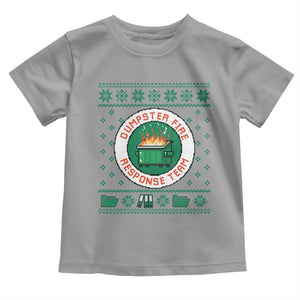 Funny Dumpster Fire Response Team Toddler T Shirt Office Party Holiday Chaos Humor TS02 Sport Gray Print Your Wear