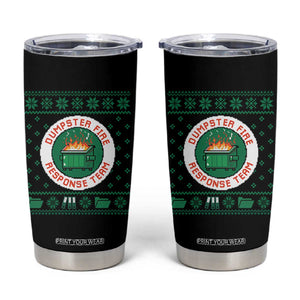 Funny Dumpster Fire Response Team Tumbler Cup Office Party Holiday Chaos Humor TS02 Black Print Your Wear
