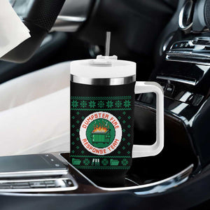 Funny Dumpster Fire Response Team Tumbler With Handle Office Party Holiday Chaos Humor TS02 Print Your Wear
