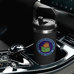 Dumpster Fire Response Team Leader Badge Flip Straw Tumbler Funny Office Chaos Holiday Gag Gift TS02 Print Your Wear