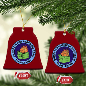 Dumpster Fire Response Team Leader Badge Ceramic Ornament Funny Office Chaos Holiday Gag Gift TS02 Print Your Wear