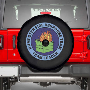 Dumpster Fire Response Team Leader Badge Spare Tire Cover Funny Office Chaos Holiday Gag Gift TS02 Black Print Your Wear