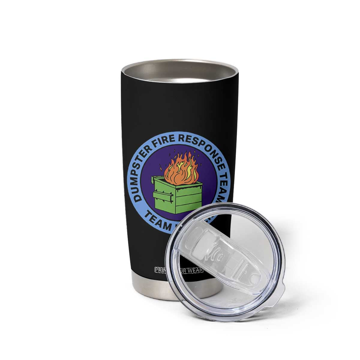 Dumpster Fire Response Team Leader Badge Tumbler Cup Funny Office Chaos Holiday Gag Gift TS02 Print Your Wear