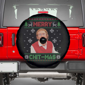Funny Chit Christmas Merry Chit-Mas Spare Tire Cover Retro Holiday Humor TS02 Black Print Your Wear