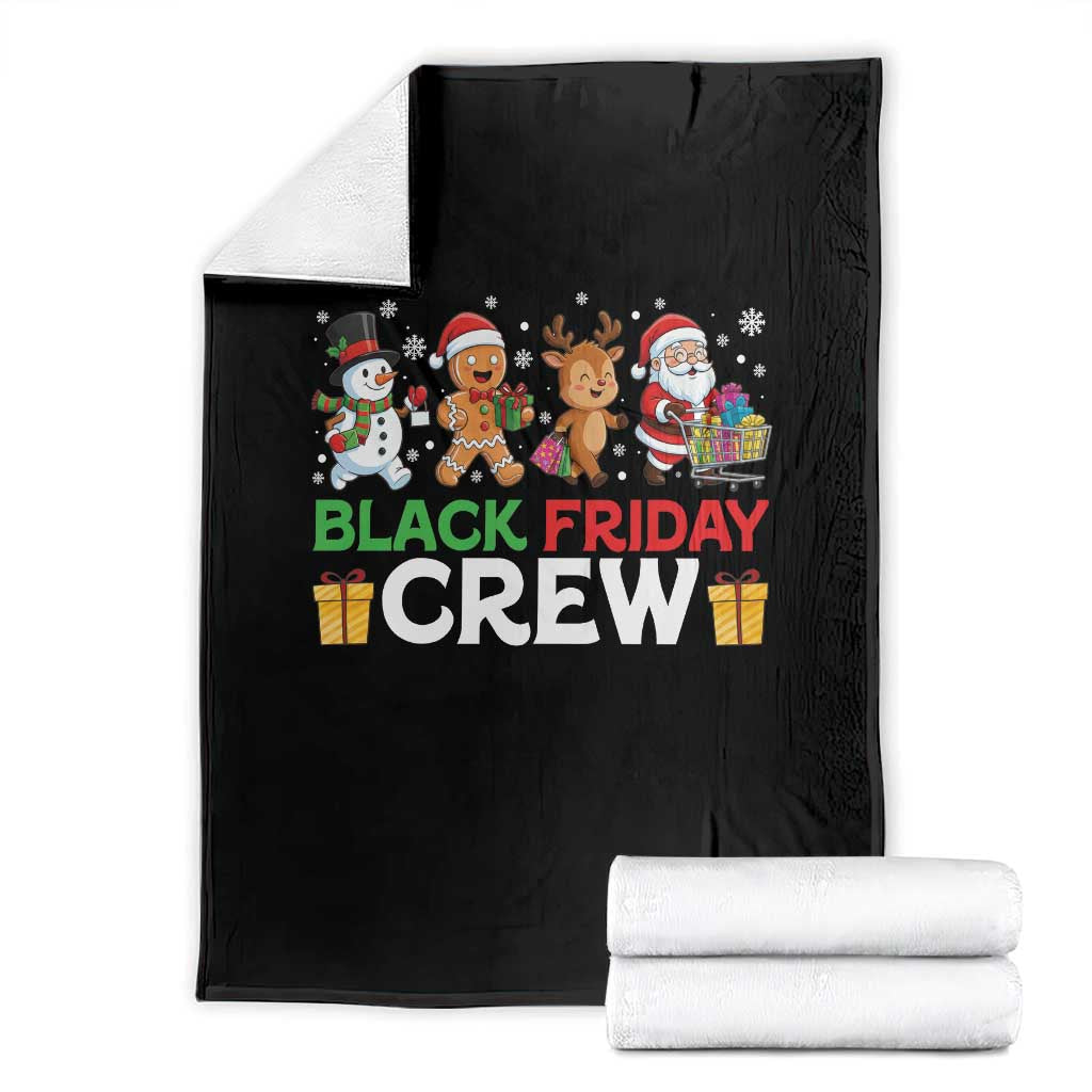 Black Friday Crew Christmas Throw Blanket Funny Holiday Shopping Squad TS02 Black Print Your Wear