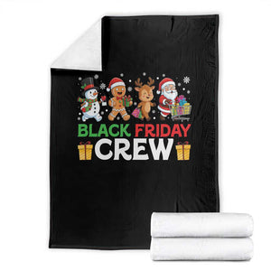 Black Friday Crew Christmas Throw Blanket Funny Holiday Shopping Squad TS02 Black Print Your Wear