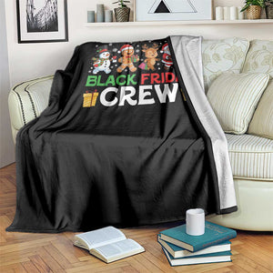 Black Friday Crew Christmas Throw Blanket Funny Holiday Shopping Squad TS02 Print Your Wear