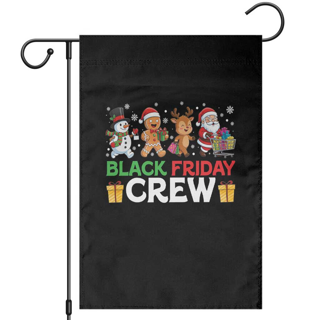 Black Friday Crew Christmas Garden Flag Funny Holiday Shopping Squad TS02 Black Print Your Wear
