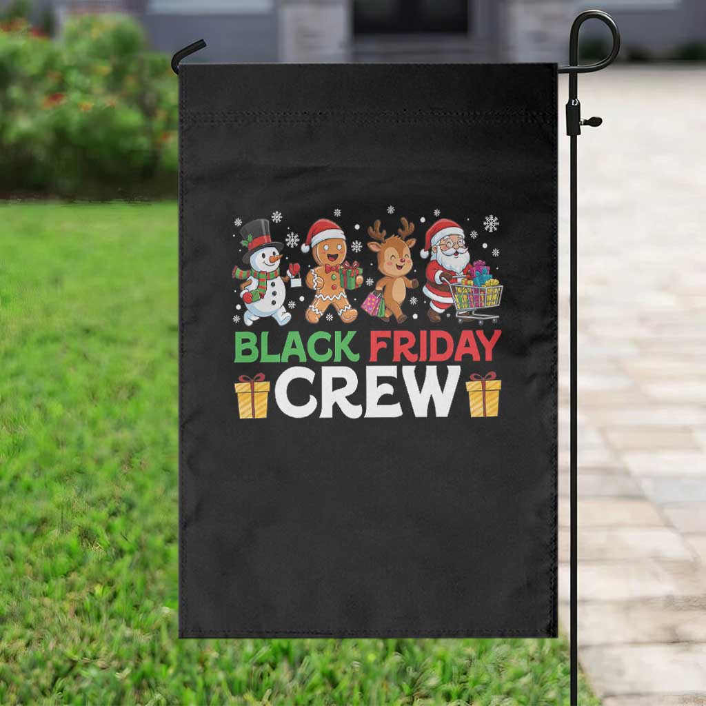 Black Friday Crew Christmas Garden Flag Funny Holiday Shopping Squad TS02 Print Your Wear