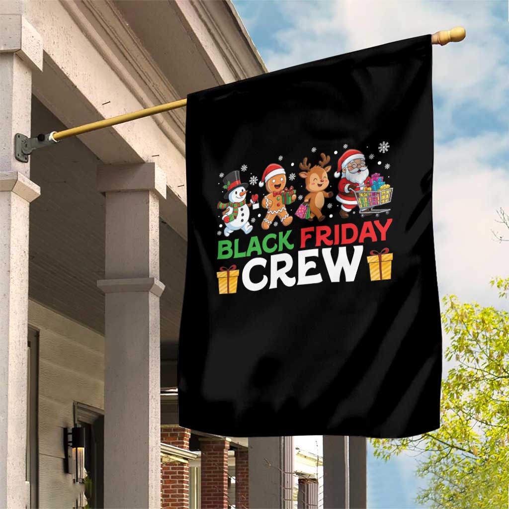 Black Friday Crew Christmas Garden Flag Funny Holiday Shopping Squad TS02 Print Your Wear