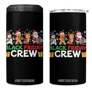 Black Friday Crew Christmas 4 in 1 Can Cooler Tumbler Funny Holiday Shopping Squad TS02 One Size: 16 oz Black Print Your Wear