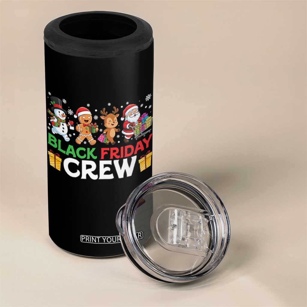 Black Friday Crew Christmas 4 in 1 Can Cooler Tumbler Funny Holiday Shopping Squad TS02 Print Your Wear