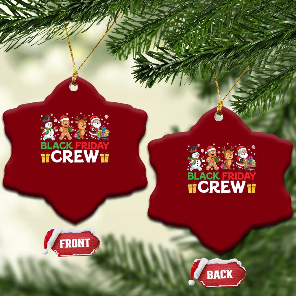 Black Friday Crew Christmas Ceramic Ornament Funny Holiday Shopping Squad TS02 Print Your Wear