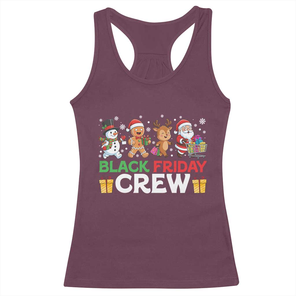Black Friday Crew Christmas Racerback Tank Top Funny Holiday Shopping Squad TS02 Maroon Print Your Wear