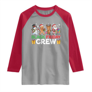 Black Friday Crew Christmas Raglan Shirt Funny Holiday Shopping Squad TS02 Sport Gray Red Print Your Wear