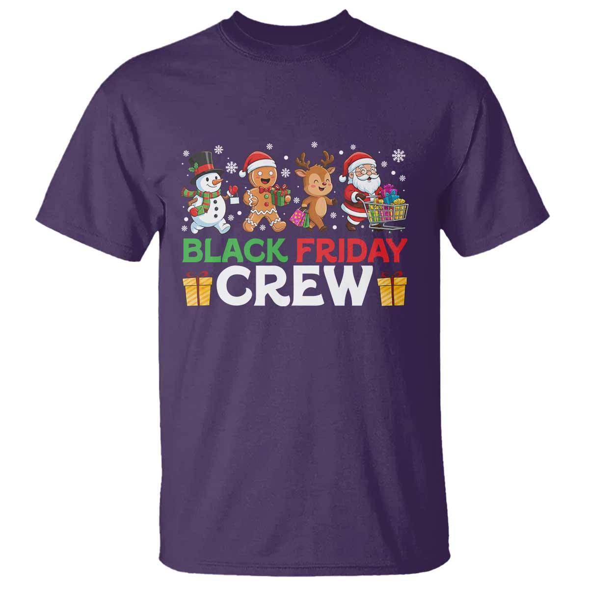 Black Friday Crew Christmas T Shirt Funny Holiday Shopping Squad TS02 Purple Print Your Wear