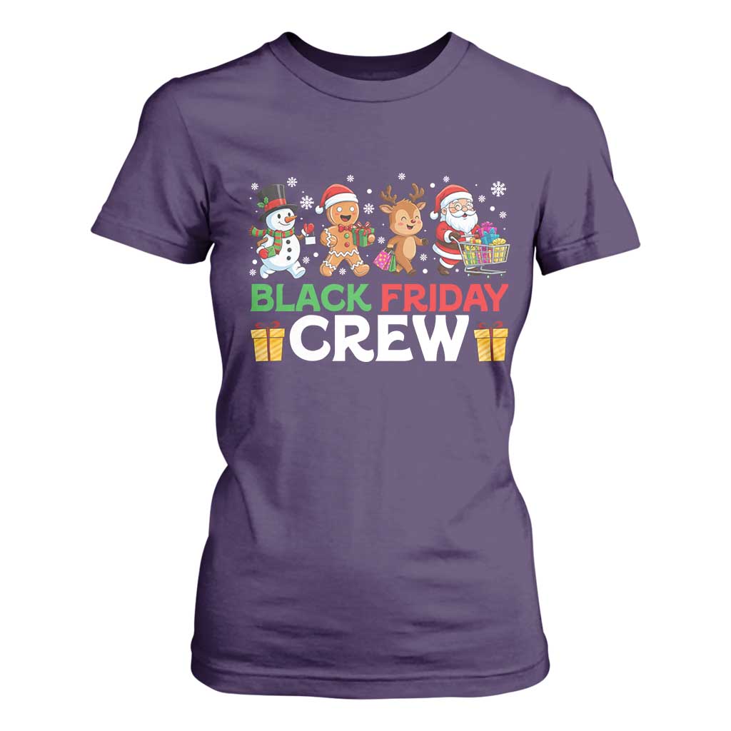 Black Friday Crew Christmas T Shirt For Women Funny Holiday Shopping Squad TS02 Purple Print Your Wear