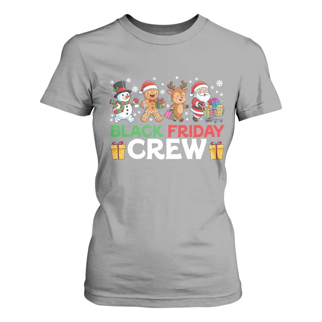 Black Friday Crew Christmas T Shirt For Women Funny Holiday Shopping Squad TS02 Sport Gray Print Your Wear